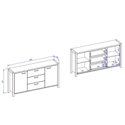 180 cm Sideboard Foxxy