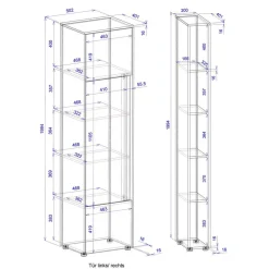 Aktenschrank mit Regal Rascian