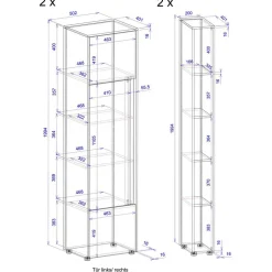 Aktenschrank 4teilig Rascian