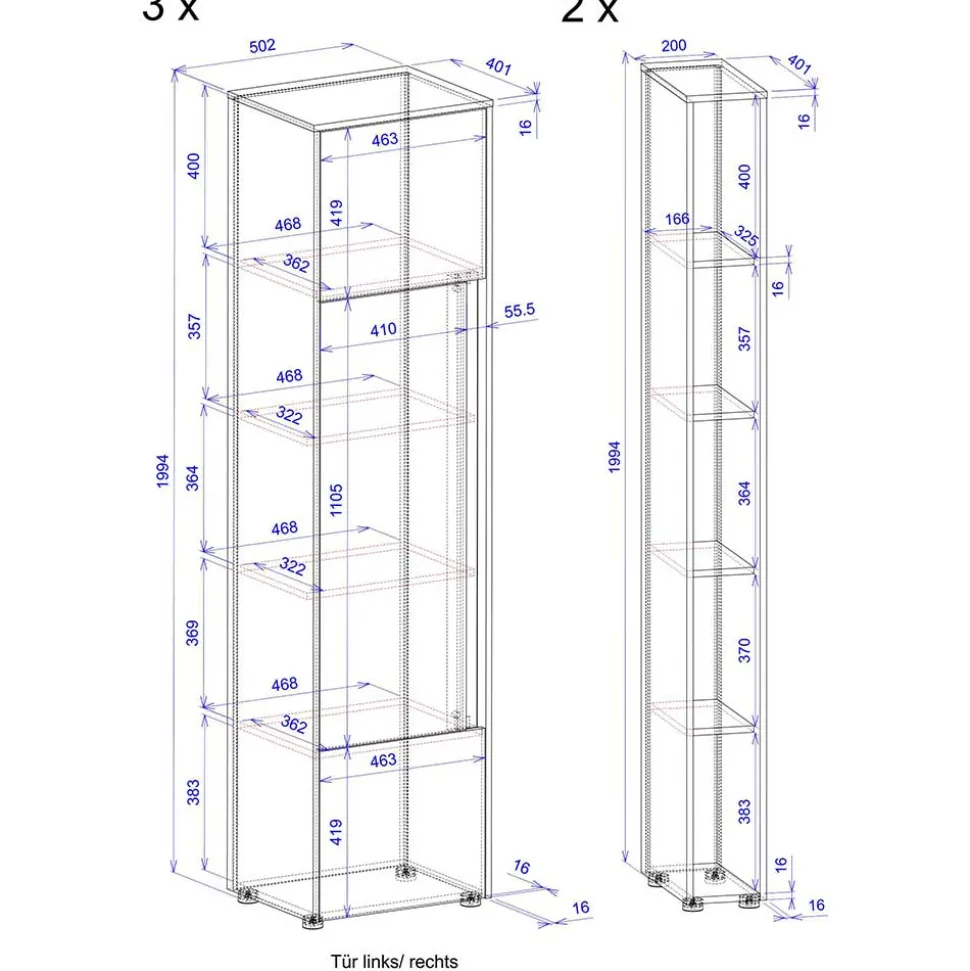 Aktenschrank 5teilig Rascian