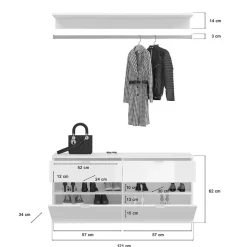 Anbauwand Garderobe Ridonner