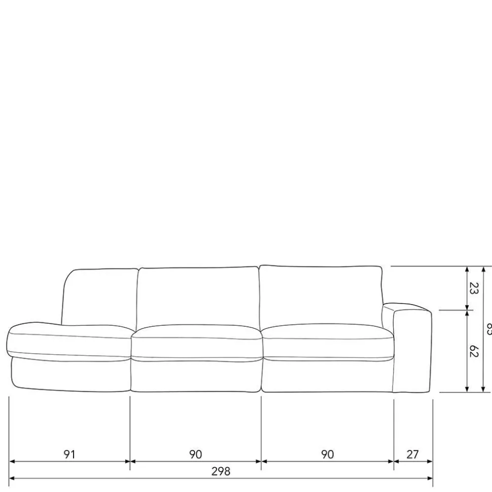 Anthrazit Modulsofa Trois