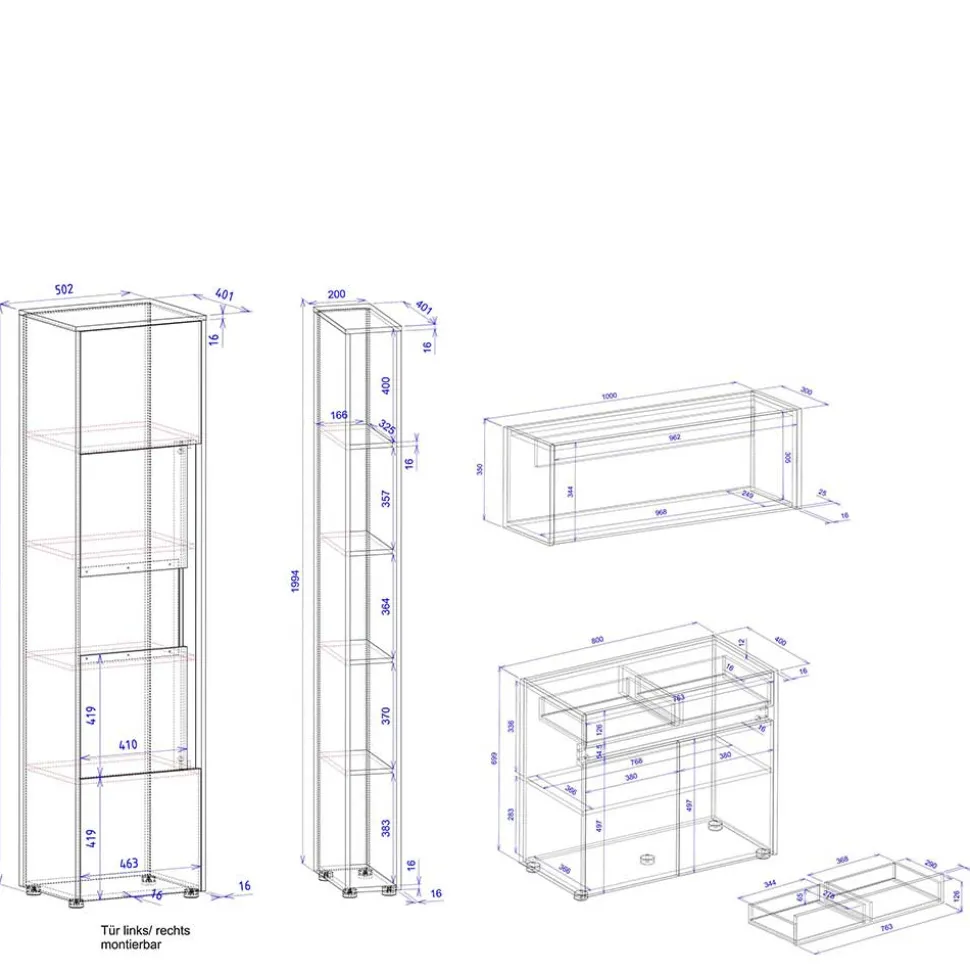 Arbeitszimmermöbel Set Rascian
