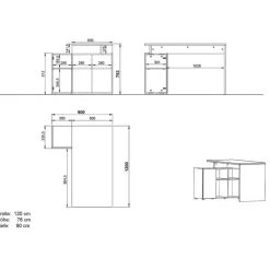 Arbeitszimmermöbel Set Sinnabra