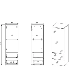 Badezimmer Hängeschrank Classicana