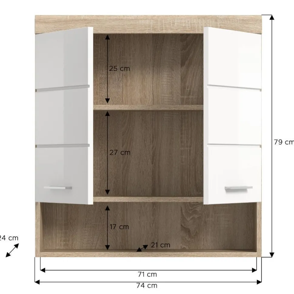 Badezimmer Hängeschrank Kwesina