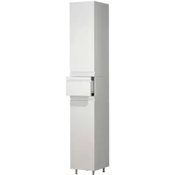 Badezimmer Hochschrank weiß Valtte