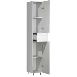 Badezimmer Hochschrank weiß Valtte