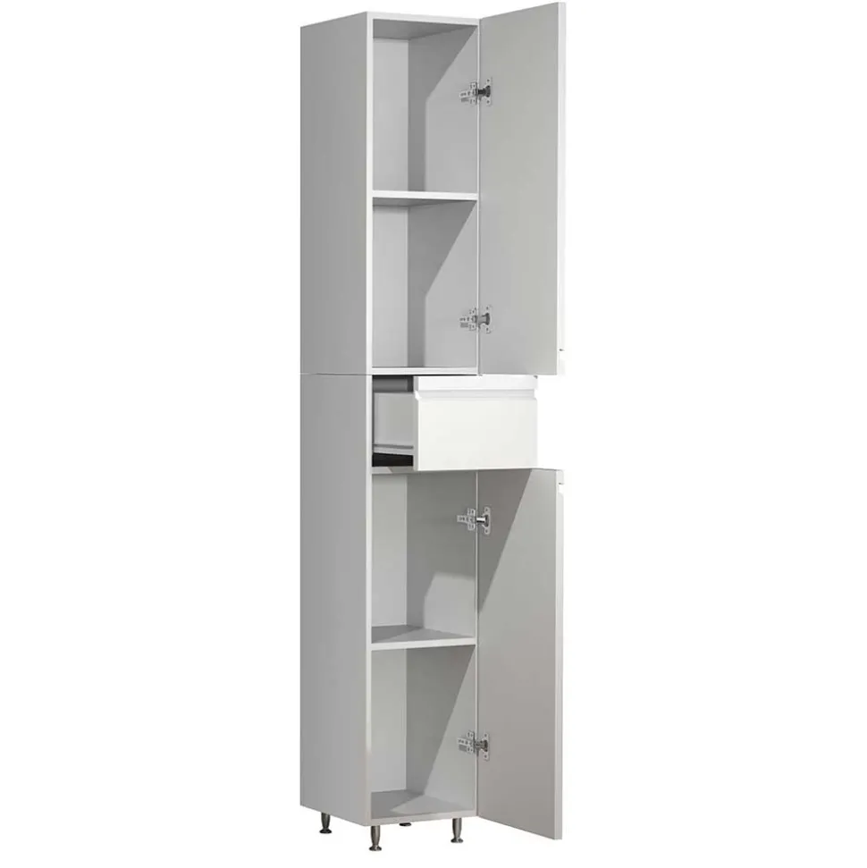 Badezimmer Hochschrank weiß Valtte