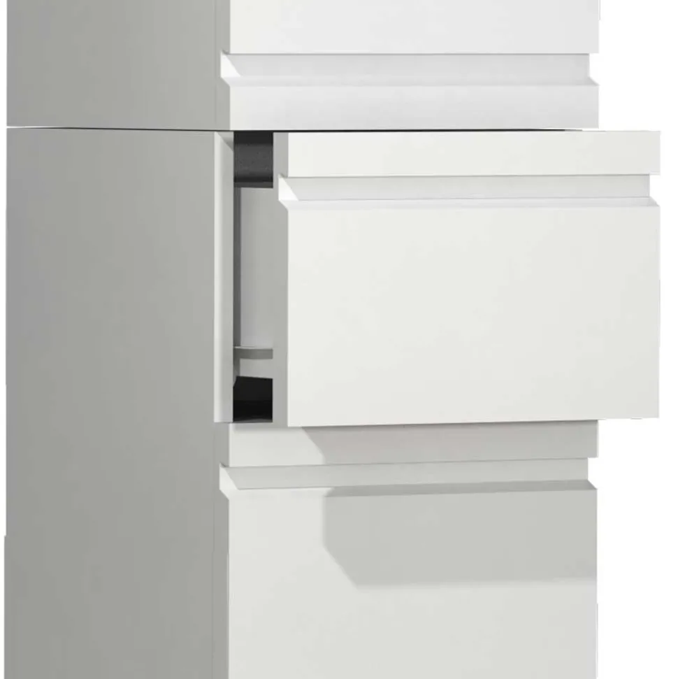Badezimmer Hochschrank weiß Valtte