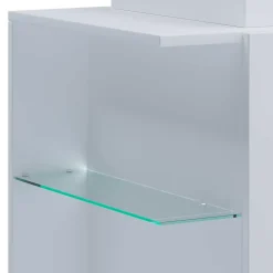 Badezimmer Schrank weiß Pseidoca