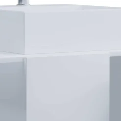 Badezimmer Schrank weiß Pseidoca