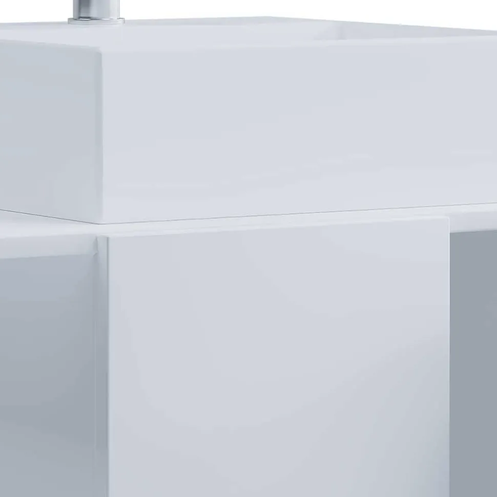 Badezimmer Schrank weiß Pseidoca