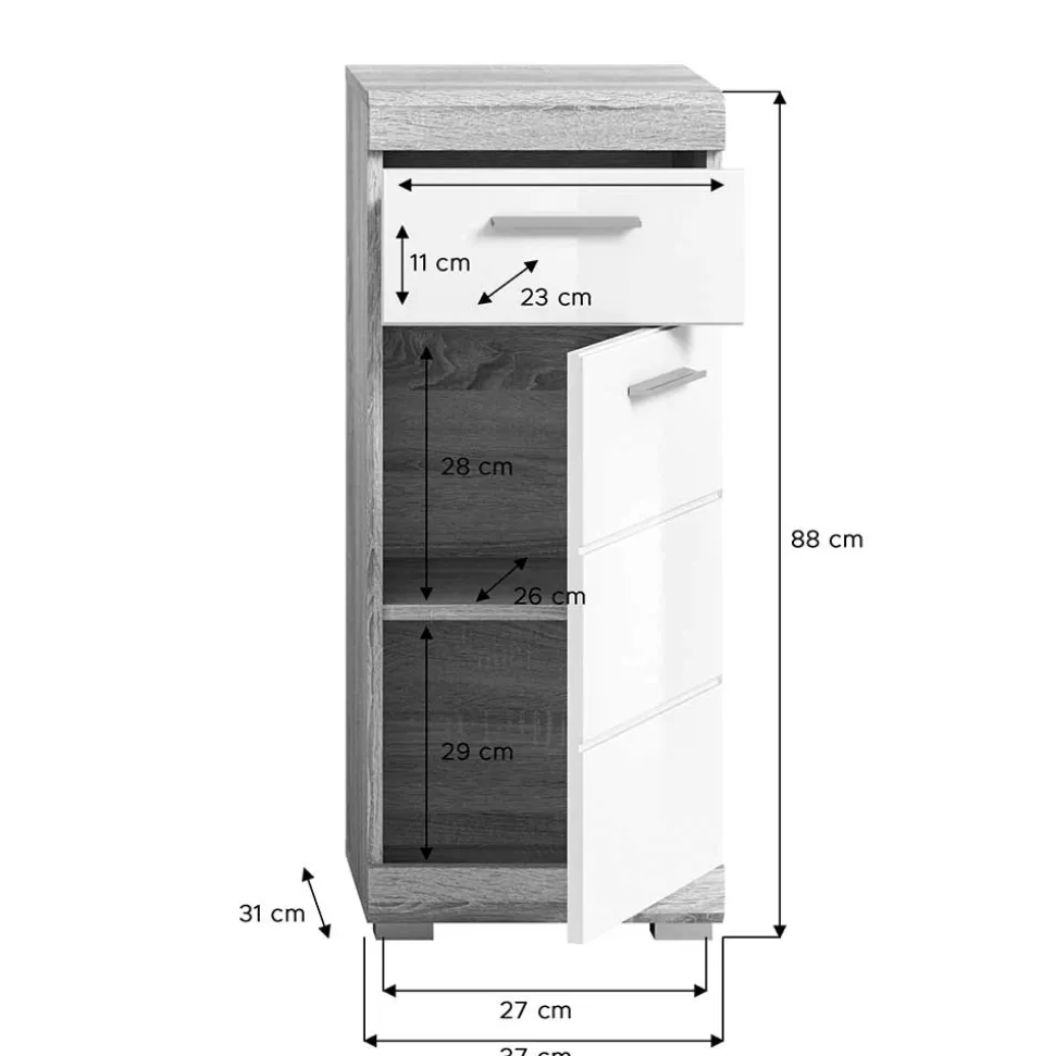 Badezimmer Unterschrank Kwesina