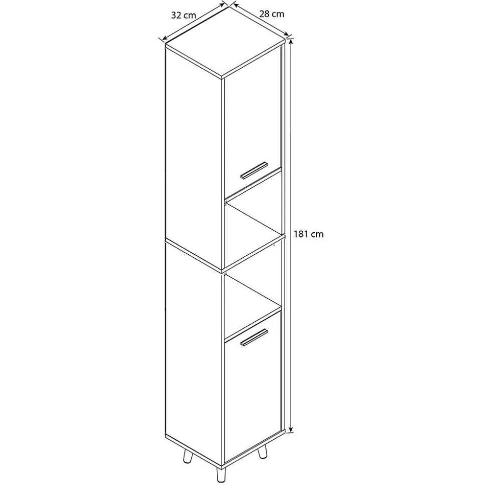 Badezimmerhochschrank Kanmura
