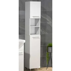 Badezimmerhochschrank weiß Pididos