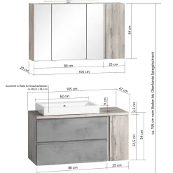 Badezimmermöbel Set Lactona