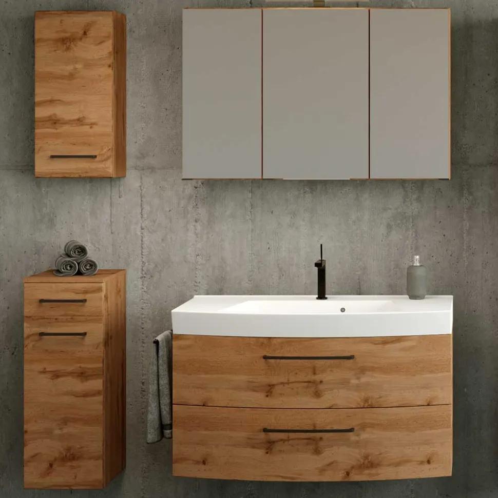 Badezimmerschrank schmal Longos