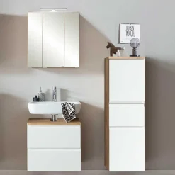 Badezimmerset mit Spiegelschrank Lactona
