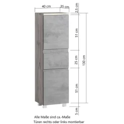 Badezimmerset mit Spiegelschrank Lactona