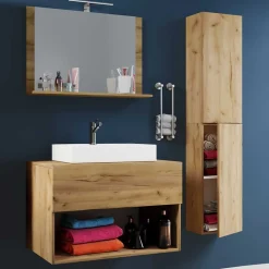 Badmöbel Set Holzoptik Cudalo