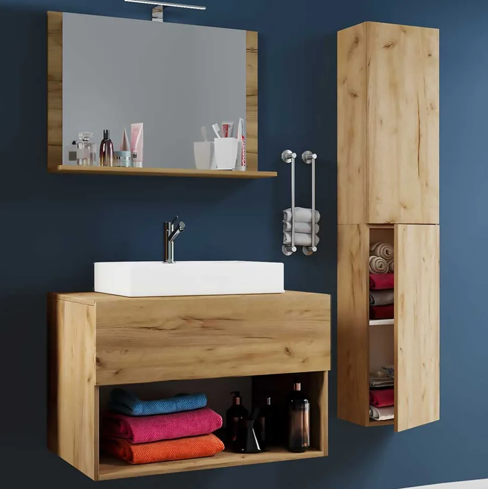 Badmöbel Set Holzoptik Cudalo