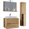 Badmöbel-Set Holzoptik Cudalo