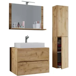 Badmöbel-Set Holzoptik Cudalo