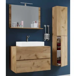 Badmöbel-Set Holzoptik Cudalo