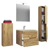 Badmöbel-Set Holzoptik Enlino