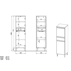 Badmidischrank Abiona