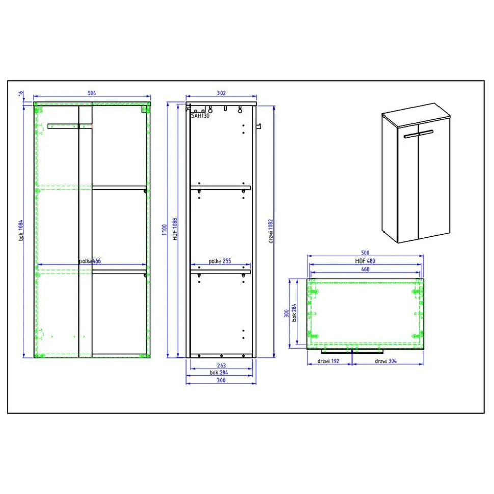 Badmidischrank Nushivon