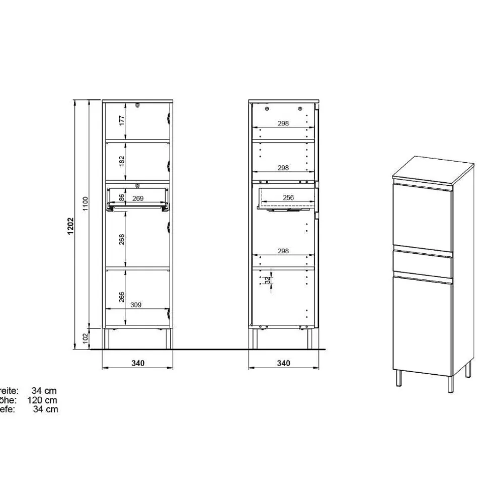 Badmidischrank Pencras