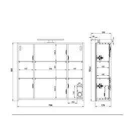 Badschrank mit Spiegel Elise
