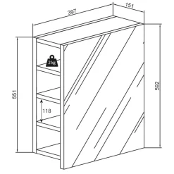 Badschrank Spiegel Eli