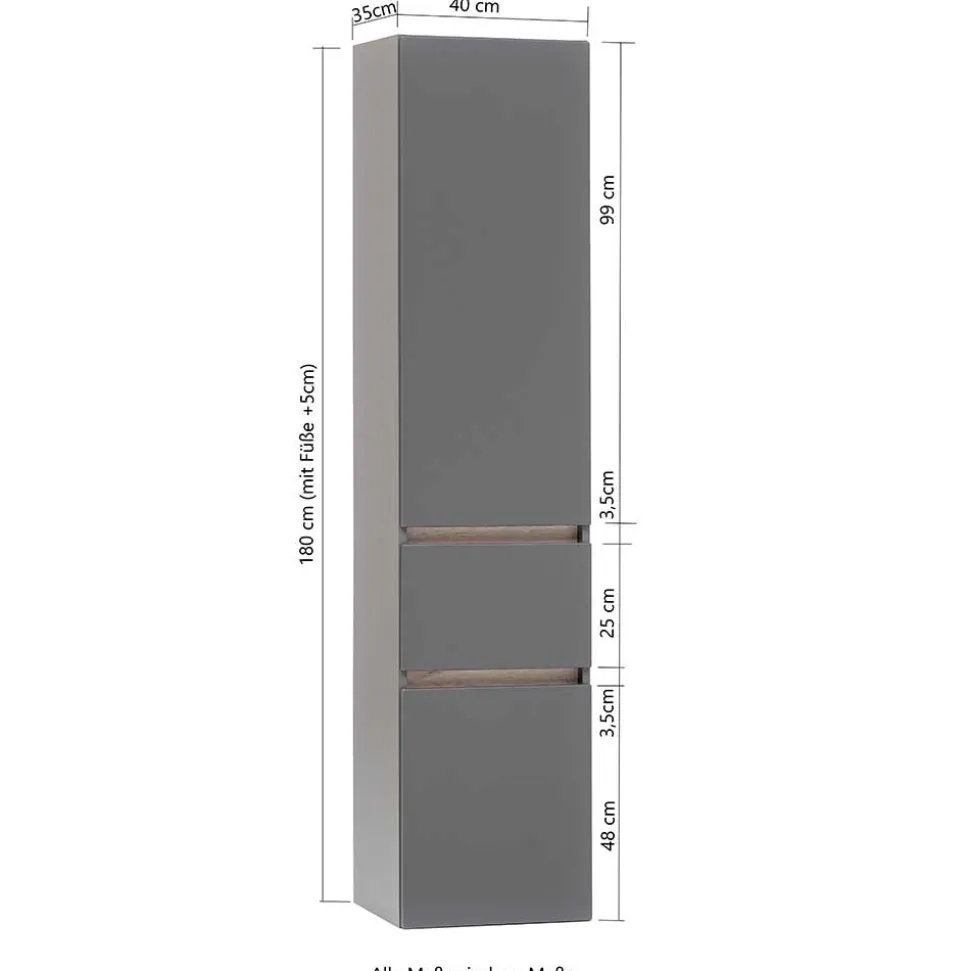 Badseitenschrank Pegruan