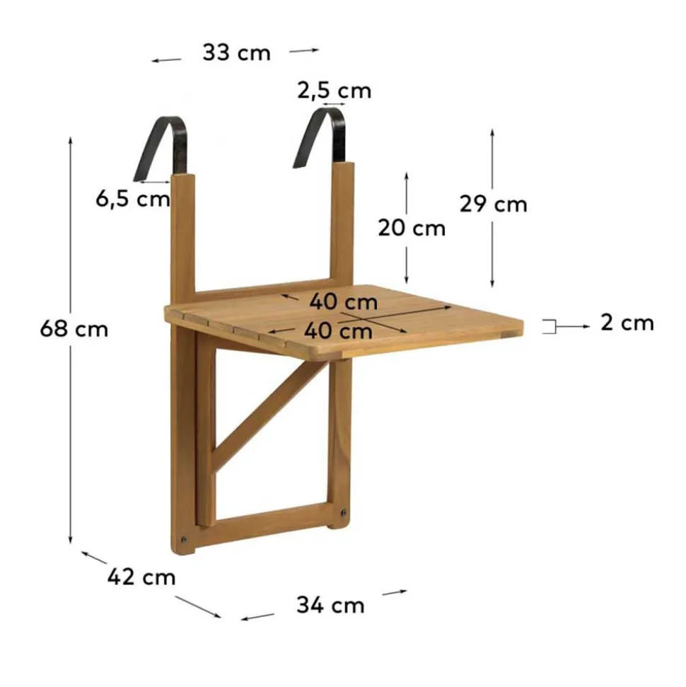Balkonklapptisch Cadruna