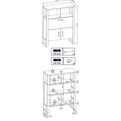 Barschrank mit Klappe Besi