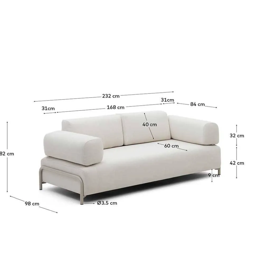 Beige Wohnzimmercouch Vivo