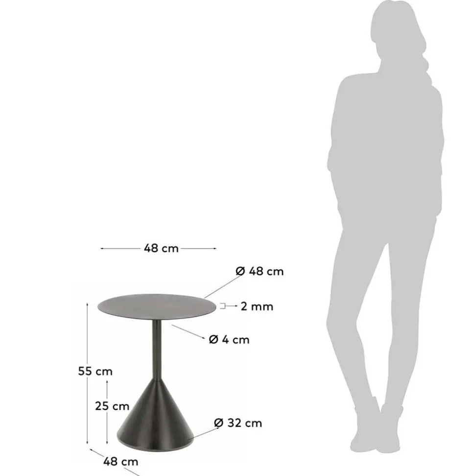 Beistelltisch schwarz Stilaran