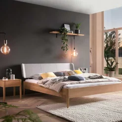 Bett Eiche hell geölt Lessima