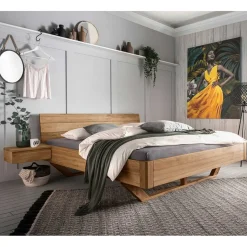 Bett mit Holzkufe Tamyno