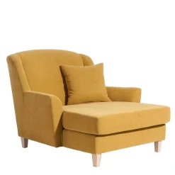 Big Sessel gelb Velours Mason