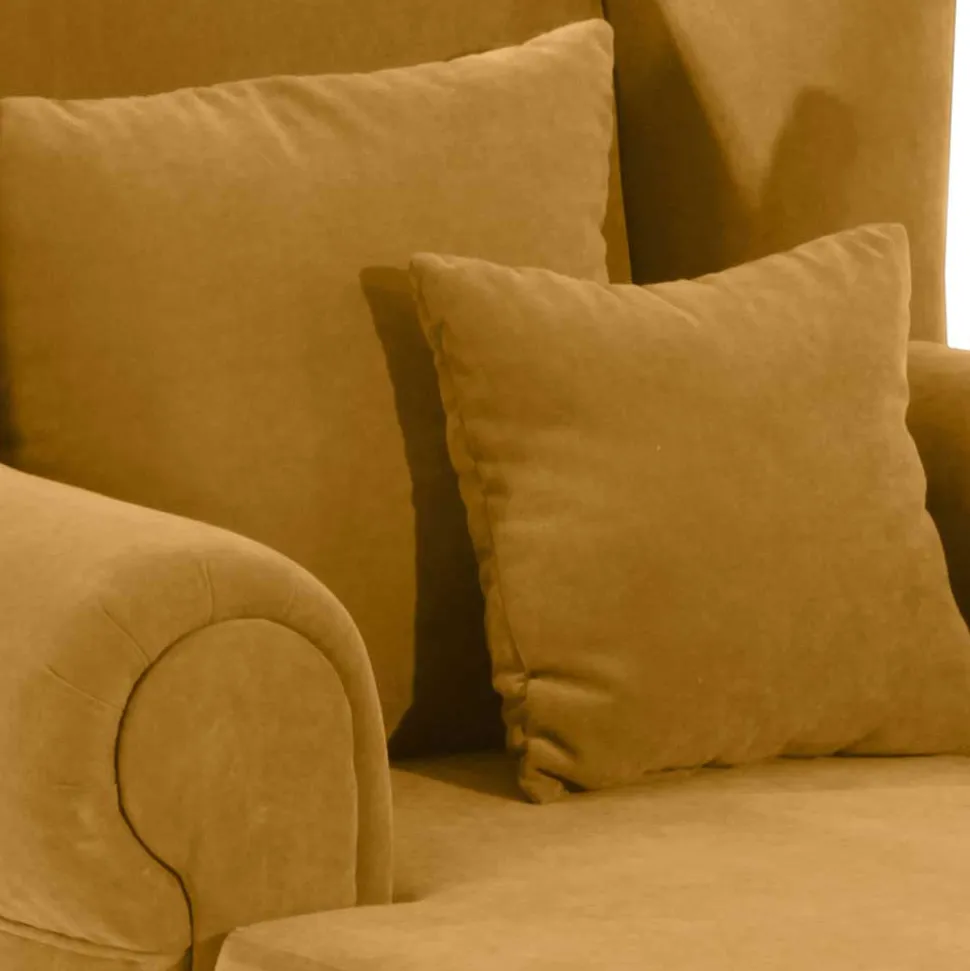 Bigsessel gelb Velours Sylvie