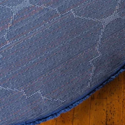 Blauer Langflor Teppich Russell
