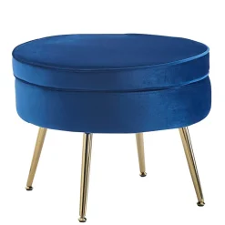Blauer Polsterhocker Cow