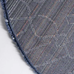 Blauer Shaggy Teppich Vulin