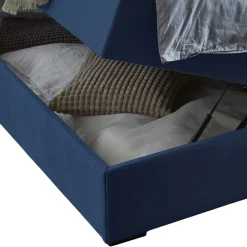 Blaues Boxspringbett Saragoza