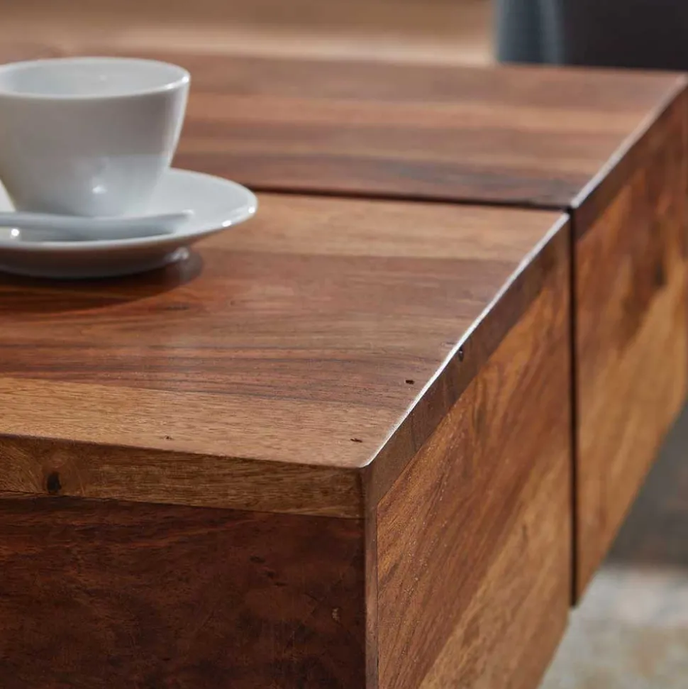 Block Couchtisch Holz Satos