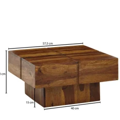 Block Couchtisch Holz Satos